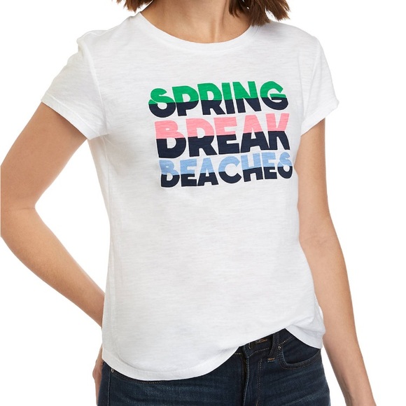 Crown & ivy spring break beaches vintage wash top - Picture 1 of 15